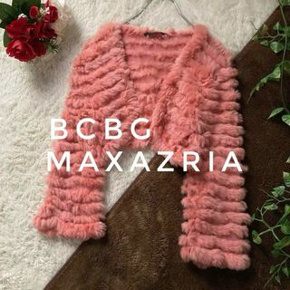 BCBGMAXAZRIA - BCBG MAXAZRIA　ラビットファー　ボレロ　カーディガン　ピンク　M