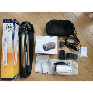 ソニー(SONY)のカメラ&三脚セット売り　ソニー HDR-CX680-W　三脚　ATV-491(ビデオカメラ)