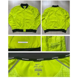 ナイキ(NIKE)の美品 NIKE MA-1 Thermal Running NEON yellow(ナイロンジャケット)