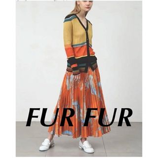 fur fur - 美品　限定　FURFUR ファーファー　カラーブロッキングカーディガン　ボレロ