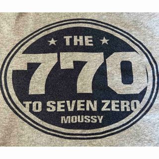 ★moussy マウジー★ソフトミニ裏毛プリントTシャツ★杢グレー