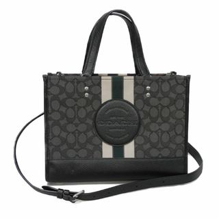 コーチ(COACH)のCOACH コーチ デンプシー キャリーオール ロゴパッチ ストライプ ブラック 2WAY ショルダーバッグ シグネチャー ジャガード ブラックスモーク トートバッグ 4113(トートバッグ)