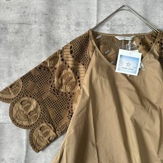 ツモリチサト(TSUMORI CHISATO)のツモリチサト HAHAHAシャツワンピース カッティング ニコちゃんマーク 2(ロングワンピース/マキシワンピース)