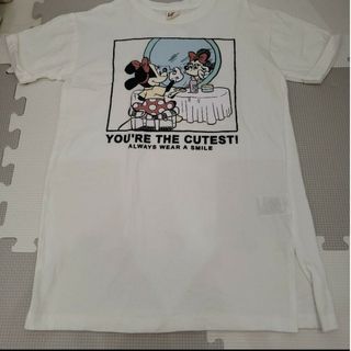 キッズ 110 ワンピース Tシャツ リトシー 綿100% ミニー 女の子 春夏(Tシャツ/カットソー)