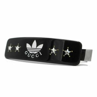 グッチ(Gucci)の【新品】グッチ アクセサリー ヘアアクセサリー 702940 adidas x GUCCI  アディダス トレフォイル  プリント バレッタ ヘアクリップ IAABI アウトレット レディース(バレッタ/ヘアクリップ)