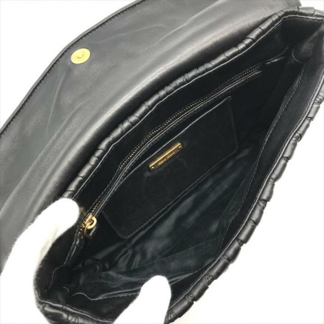 miumiu(ミュウミュウ)の良品 MiuMiu ミュウミュウ マテラッセ 2WAY クラッチ ショルダー バッグ ブラック a3277 レディースのバッグ(クラッチバッグ)の商品写真