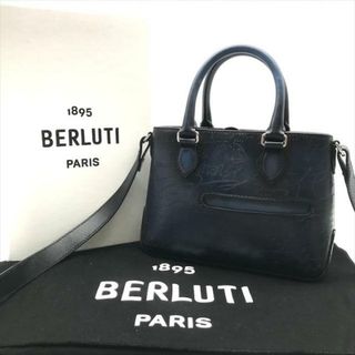 Berluti - 美品 BERLUTI ベルルッティ カリグラフィ トゥージュール 2WAY ハンド ショルダー バッグ ブルー 箱付き k1888