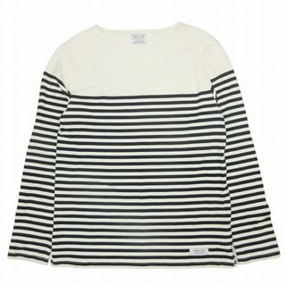 ネイバーフッド(NEIGHBORHOOD)の美品 13SS ネイバーフッド ボーダー エルボーパッチ シャツ L(Tシャツ/カットソー(七分/長袖))