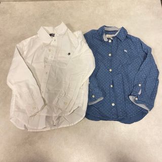 （754）長袖 シャツ 2点 120cm 男の子 ボタン POLO H&M(ブラウス)