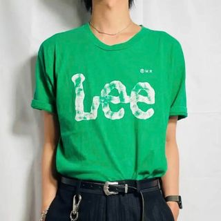 ヴィンテージ(VINTAGE)のUSA製 90sヴィンテージ LEE Tシャツ シングルステッチ グリーン ロゴ(Tシャツ/カットソー(半袖/袖なし))