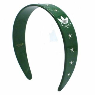 グッチ(Gucci)の【新品】グッチ アクセサリー ヘアアクセサリー 702950 IAAA0 adidas x GUCCI アディダス トレフォイル プリント カチューシャ ヘッドバンド アウトレット レディース(カチューシャ)