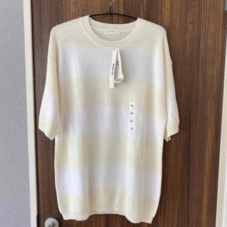 メンズ　ボーダーニットＴシャツ　サマーニット