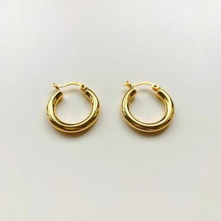 フープピアス ゴールドピアス シンプル ゴールドアクセササリー  P12-g(ピアス)