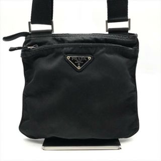 プラダ(PRADA)の良品 PRADA プラダ 三角ロゴ テスート ナイロン ショルダー バッグ ブラック k1601(ショルダーバッグ)