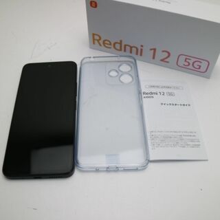 アンドロイド(ANDROID)の新品同様 Redmi 12 5G XIG03 ミッドナイトブラック M111(スマートフォン本体)