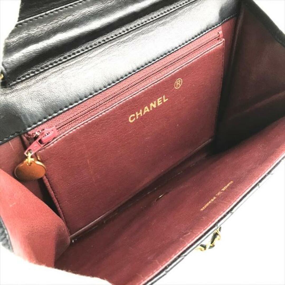 CHANEL(シャネル)の良品 CHANEL シャネル ココマーク マトラッセ ラムスキン プッシュロック チェーン ショルダー バッグ ブラック a3096 レディースのバッグ(ショルダーバッグ)の商品写真