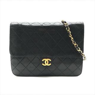 シャネル(CHANEL)の良品 CHANEL シャネル ココマーク マトラッセ ラムスキン プッシュロック チェーン ショルダー バッグ ブラック a3096(ショルダーバッグ)