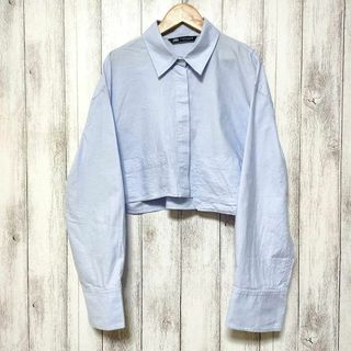 ザラ(ZARA)のZARA ザラ (M)　クロップド デザインシャツ(シャツ/ブラウス(長袖/七分))