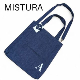 MISTURA ミストゥーラ B4 2wayトートバッグ デニム イニシャル A(トートバッグ)