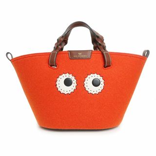 ANYA HINDMARCH - アニヤ ハインドマーチ スモール アイズ トート ハンドバッグ フェルト エコレザー オレンジ ゴールド金具 161961 Anya Hindmarch（未使用　展示品）