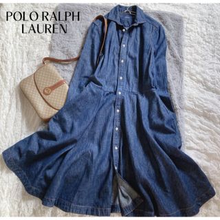 ポロラルフローレン(POLO RALPH LAUREN)の【ポロラルフローレン】美品✨かわいい♡ デニムスカート フレア Aライン(ロングワンピース/マキシワンピース)