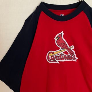 MLB - セントルイスカージナルスMLBメジャーリーグTシャツビッグロゴラグランtシャツ