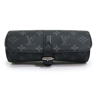 ルイヴィトン(LOUIS VUITTON)のルイ ヴィトン エテュイ 3 モントル 腕時計 ウォッチ ケース アクセサリーポーチ モノグラムエクリプス ブラック 黒 シルバー金具 M43385 LOUIS VUITTON（未使用　展示品）(ポーチ)