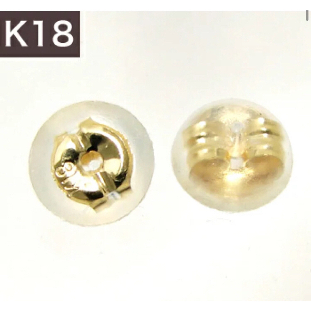 美品　k18大粒あこや本真珠ピアス　刻印有　箱・保証書付き レディースのアクセサリー(ピアス)の商品写真