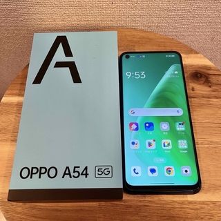 オッポ(OPPO)の【中古】Oppo A54 5G シルバーブラック(スマートフォン本体)