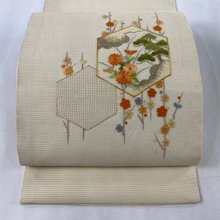 開き名古屋帯 優品 正絹 【中古】(帯)