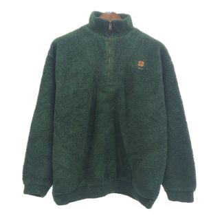 80年代 ORVIS オービス ハーフジップ フリースジャケット グリーン (メンズ L) 中古 古着 Q6108(その他)