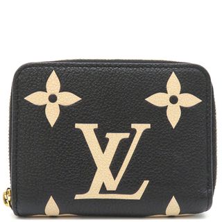 ルイヴィトン(LOUIS VUITTON)のルイヴィトン LOUIS VUITTON コインケース ジッピー コインパース モノグラムアンプラント ブラック×ベージュ ゴールド金具 黒 小銭入れ カードケース  M69787 RFID 【箱】【中古】(コインケース)