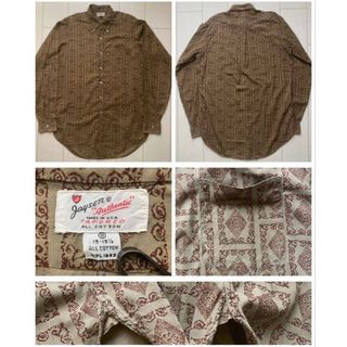 ヴィンテージ(VINTAGE)の美品 60s gayson authentic USA製 ALLOVER 総柄(シャツ)