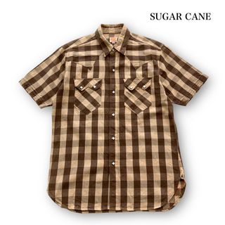 【SUGAR CANE】シュガーケーン ブロックチェック 半袖ウエスタンシャツ