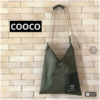 クーコ(COOCO)のCOOCO トートバッグ リサイクルPET 2way カーキ(トートバッグ)