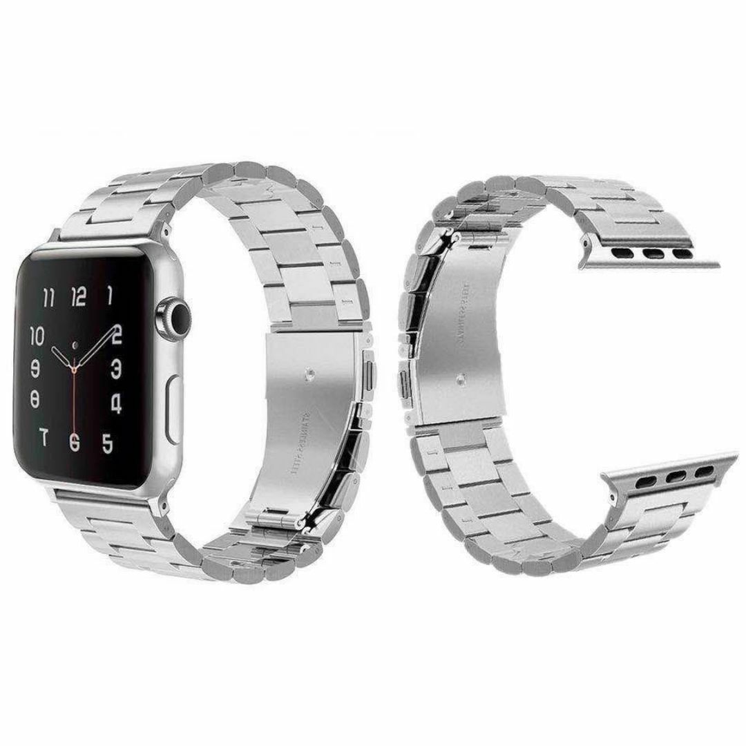 Applewatchアップルウォッチ バンド 40mm ステンレス シルバー メンズの時計(金属ベルト)の商品写真