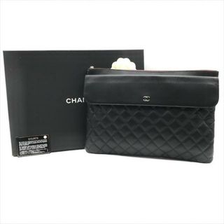 シャネル(CHANEL)の展示品 CHANEL シャネル ココマーク マトラッセ ラムスキン クラッチ バッグ ブラック a3353(クラッチバッグ)