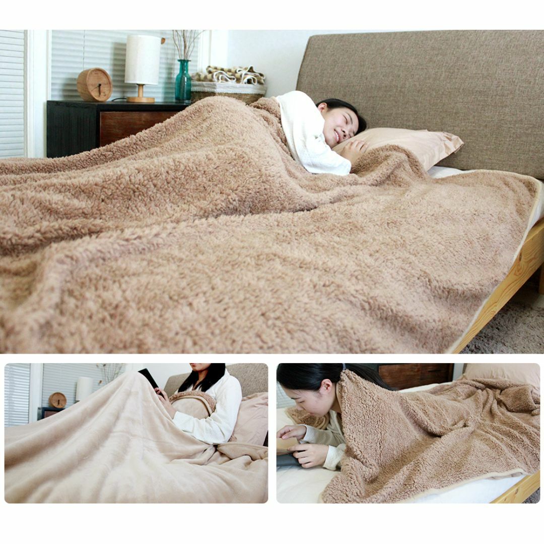 毛布 2枚合わせ 140*200cm 暖かい毛布 新品未使用 インテリア/住まい/日用品の寝具(毛布)の商品写真