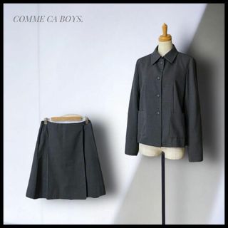 コムサイズム(COMME CA ISM)の【COMME CA BOYS.】 チェック柄サマースーツ ビジネススーツ 背抜き(スーツ)