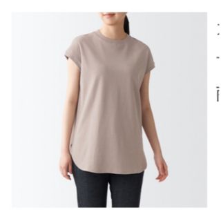 ムジルシリョウヒン(MUJI (無印良品))のフレンチスリーブロング丈Ｔシャツ(Tシャツ(半袖/袖なし))