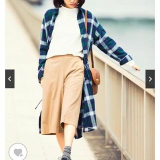 ユニクロ(UNIQLO)のUNIQLO♡定番♡フランネルロングシャツワンピースS♡チェックシャツ♡ユニクロ(シャツ/ブラウス(長袖/七分))