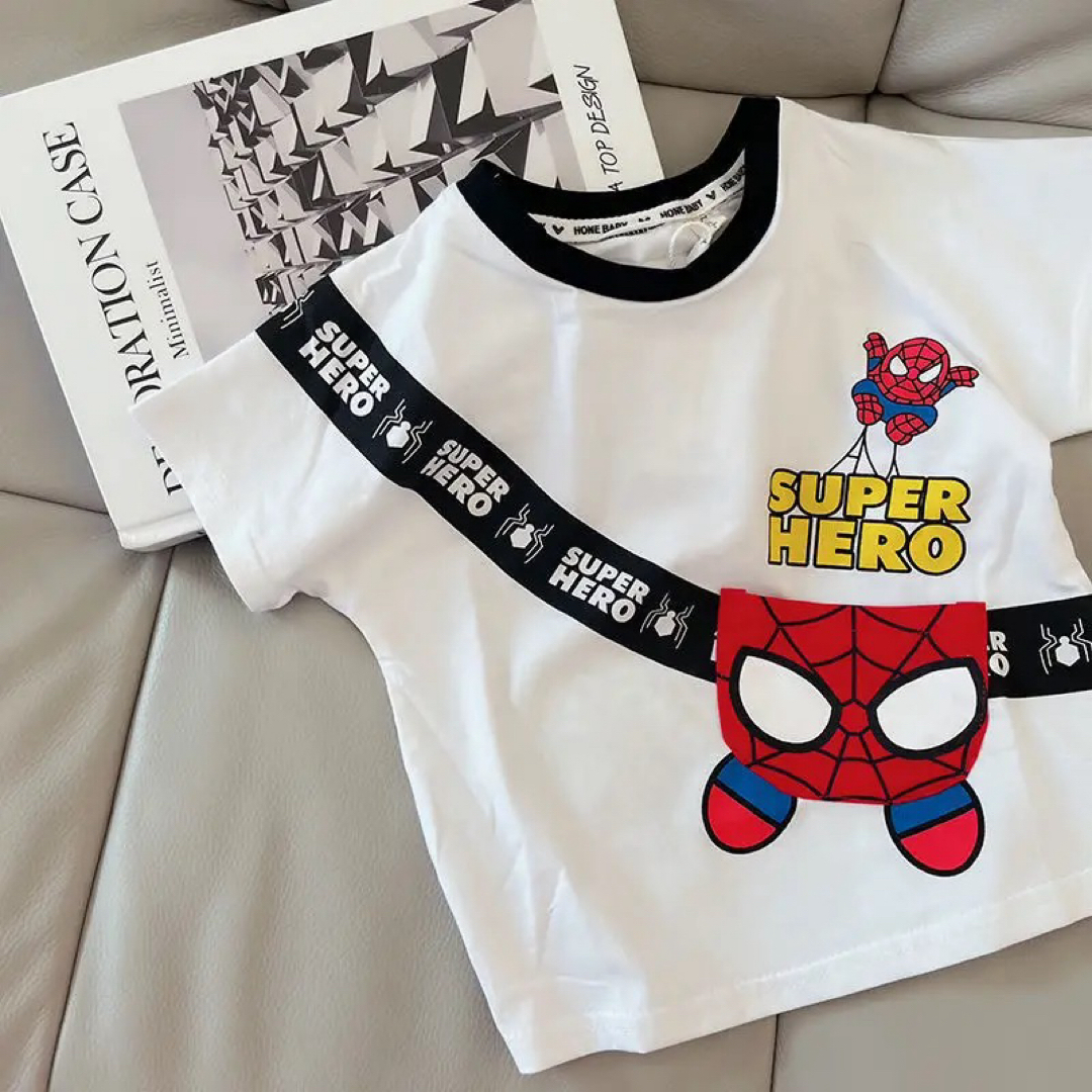 スパイダーマン　可愛いトップス　半袖 キッズ/ベビー/マタニティのキッズ服男の子用(90cm~)(その他)の商品写真