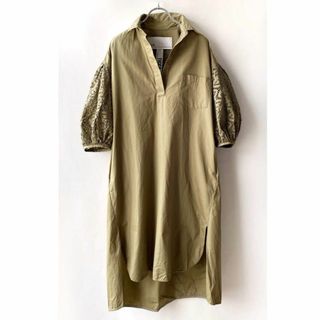 TICCA - 美品✨人気✨ティッカ　デミルクス別注　レース　パフスリーブ　ワンピース　カーキ