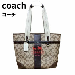 コーチ(COACH)のCOACH コーチ シグネチャー PVC/レザー トートバッグ(トートバッグ)