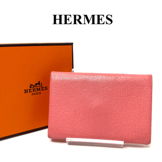 Hermes - エルメス　HERMES  カルヴィ　名刺入れ　カードケース　ローズアザレ　ピンク