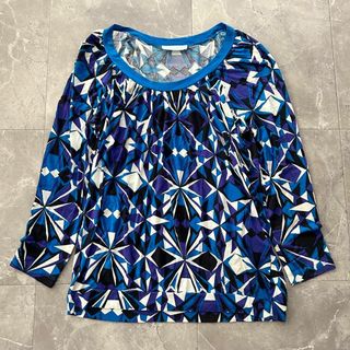 エミリオプッチ(EMILIO PUCCI)のエミリオプッチ イタリア製 カットソー 幾何学模様 プリント Sサイズ(Tシャツ(長袖/七分))