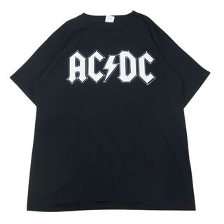 ヴィンテージ Vintage 90s AC/DC エーシーディーシー バンド バンT ロゴ プリント 半袖 Tシャツ ブラック系 XL【中古】(シャツ)