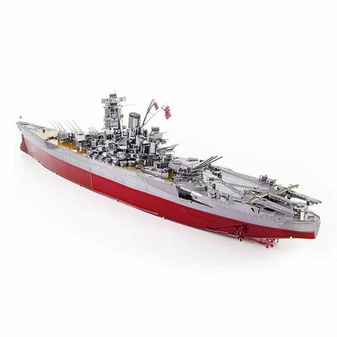 【色:レッド_サイズ:大和戦艦】Piececool 3d立体パズル メタリックナ キッズ/ベビー/マタニティのキッズ/ベビー/マタニティ その他(その他)の商品写真