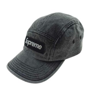 Supreme シュプリーム 帽子 22aw Denim Camp cap Washed Black デニム キャンプ キャップ  ウォッシュド ブラック グレー系【中古】