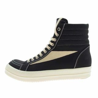 リックオウエンス(Rick Owens)のRick Owens リックオウエンス スニーカー 24SS DU01D1810 DRKSHDW VINTAGE HIGH SNEAKS ダークシャドウ ヴィンテージ ハイカット スニーカー ブラック系 42【中古】(スニーカー)